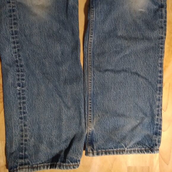 Vintage Levi's 501 Button Fly Blue Denim Jeans 40x36 - Picture 5 of 9